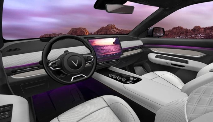 Khoang cabin của xe ô tô điện Vinfast VF 9 2022